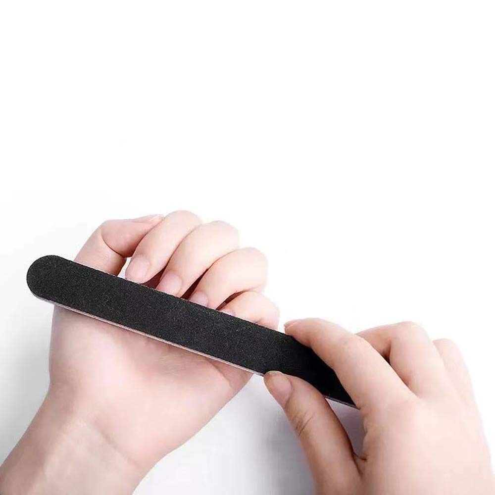 10PCS Professional Nail File Set, Nail Files & Buffers, Double Sided Emery Board (100/180 Grit) - Nail Buffering Files for Home and Salon Use, Professional Nail Files for Acrylic False Nails : Beauty