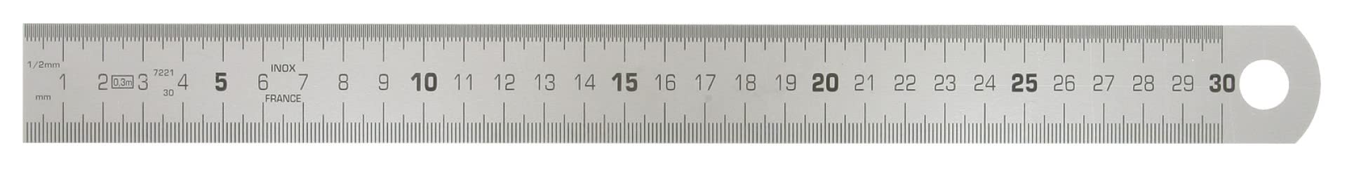 KS TOOLS Semi-flexible Steel Rule, 1000mm, Alloy Steel, Hard Tempered, Rust Proof, Anti Glare Matt Finish