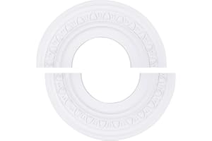 INCREWAY 1Pack Split Lighting PU Ceiling 3D Modeling Ceiling Cover Plate Ceiling Fan Medallion Home 12 Inch OD x 5 Inch ID (W