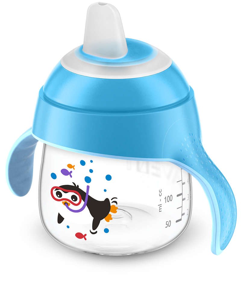 Bleu Pingouin Bebe Puericulture Avent Premium Tasse A Bec 0 Ml 6 M Bebe Puericulture Le Repas De Bebe