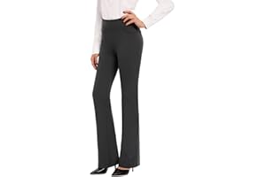 SEVEGO 29"/31"/33"/35" Inseam Women's Bootcut Yoga Dress Pants High Waist Stretch Work Pants Petite, Regular, Long, Tall