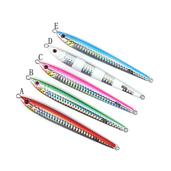 5pcslot-Deep-sea-fishing-lure-lead-fish-jig-60g-metal-jig-pesca-hard-bait-fishing-lurewithout-hooks