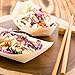 Bamboo Wooden Boat 200 Packs with 200 pcs Bamboo Stickers Middle Size 5 Inches