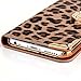 Leopard Print iPhone 7 Plus Case, Leopard iPhone 7 Plus Wallet Case, Miniko(TM) Fashion Sexy Leopard Animal Print Wallet Flip Stand Case Cover for iPhone 7 Plus with Card Slot - Brown