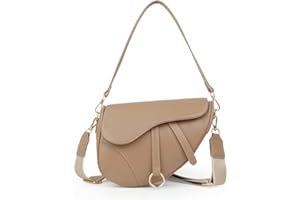 JBB Women Saddle Shoulder Bag Clutch Purse Small Crossbody Bag Satchel Bags Handbag PU Leather