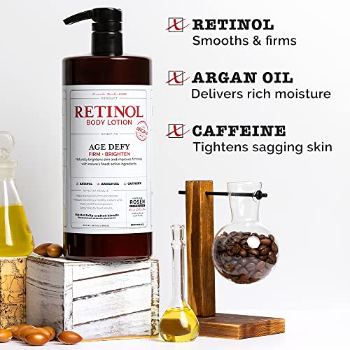 Rosen Apothecary AntiAging Retinol Body Lotion, Caffeine Firms Skin