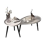 SHENGTIAN MDF Nesting Coffee Table Round, Oval