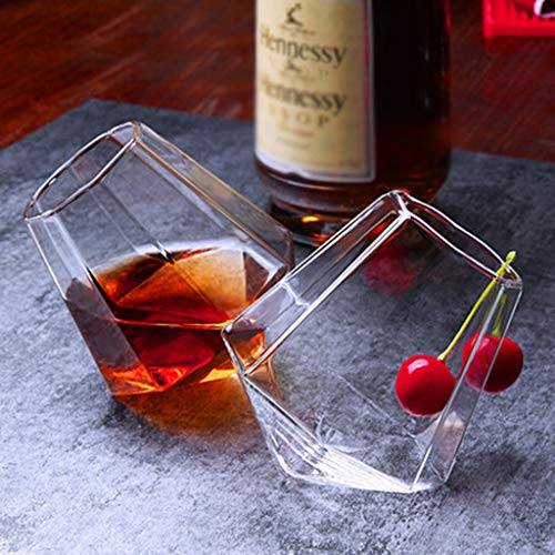 Rucan Glass Diamond Whiskey Glass Creative Fashion Classical Oblique Cup Wine