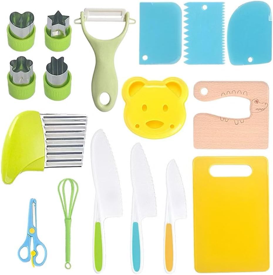 Kit de Cozinha Montessori para Crianças 17 Peças