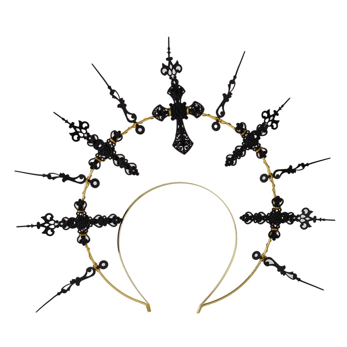 GRACEART Halo Crown Headband Goddess Headpiece Cosplay Crown Tudor Headband Elegant Tiara Party Hair Accessories โ image 1