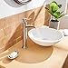 BWE Vessel Sink Faucet Waterfall Brushed Nickel Bathroom Commercial Vanity Sink Faucets with Supply Lines Combo Single Handle Bath Basin Bowl Centerset Sink Lavatory Tall Mixer Tap