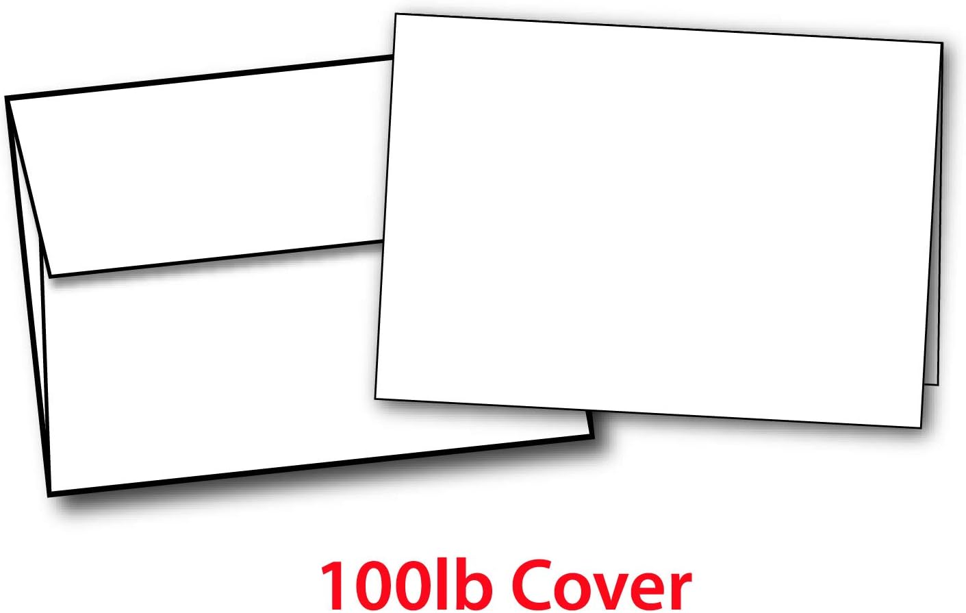 4 1/4" x 5 1/2" Extra Thick Blank White Cards with