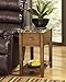 Signature Design by Ashley Breegin New Traditional Chair Side End Table, Brown with Faux Marble Top