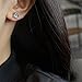 CZ Diamond Stud Earrings Sterling Silver Round Princess Cut Simulated Diamond Stud Earrings Women Square Stud Earrings Men Earrings,Simple Casual Cubic Zirconia Earrings,Sterling Silver Earrings Stud