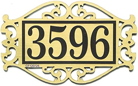 Address Signs - Comfort House Personalized Address Plaque - Decorative Scrollwork Address Sign - Custom House Number Sign J0018