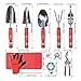 Wellmax Garden Tools Set of 12 with Gardening Gloves, Pruning Shear and 7 Piece Stainless Steel Hand Digging Tool Heavy Duty kitthumb 2
