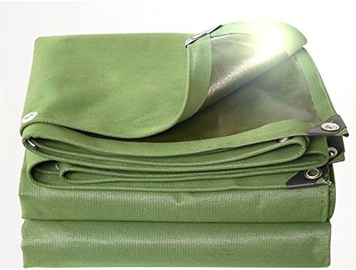 Tarps DUO Tarpaulin Thick Waterproof Cloth Waterproof Sun Protection Truck Tarpaulin Canopy Cloth Insulation Sun Shade Cloth 0.8mm -600g/m² (Color : ArmyGreen, Size : 5 x 6m)