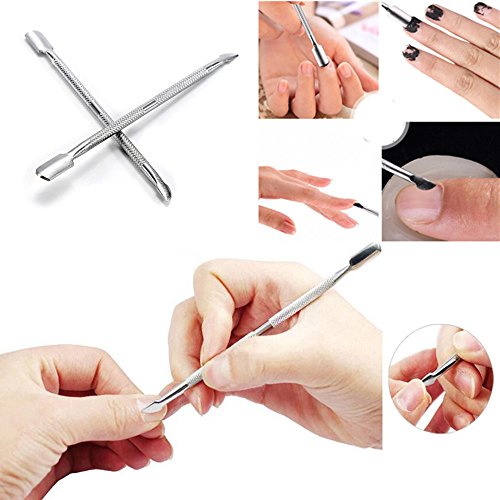 CHOP MALL Cuticle Nipper Clipper and 3Pcs Cuticle Pushers - Stainless Steel Cuticle Remover and Gel Nail Polish Scraper for Fingernails Toenails Beauty Manicure Tool Set - Thumbnail 2