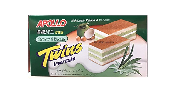 Bolu Lapis Rasa Coconut Pandan Twins Layer Cake 5 07 Oz Pack Of 1 Amazon Com Grocery Gourmet Food
