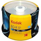 KODAK BD-R 6x 25GB 50-Pack Cakebox
