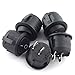 Magic&shell 5-Pack Round Rocker Power Switch 6A 250V AC 2 Pin 2 Position ON/Off Power Switch SPST Black Button