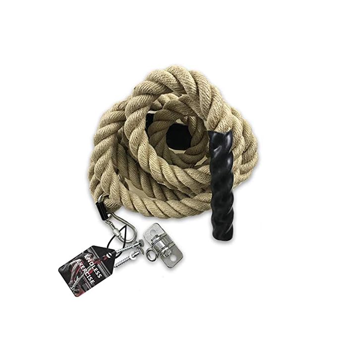 AJAFIT Gym Climbing Rope for Indoor or Outdoor Workouts Fitness