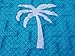 Ho Stevie! Premium Surfboard Traction Pad [Choose Color] 3 Piece, Full Size, Maximum Grip, 3M Adhesive, for Surfing or Skimboarding (Aqua with White Palm Trees)