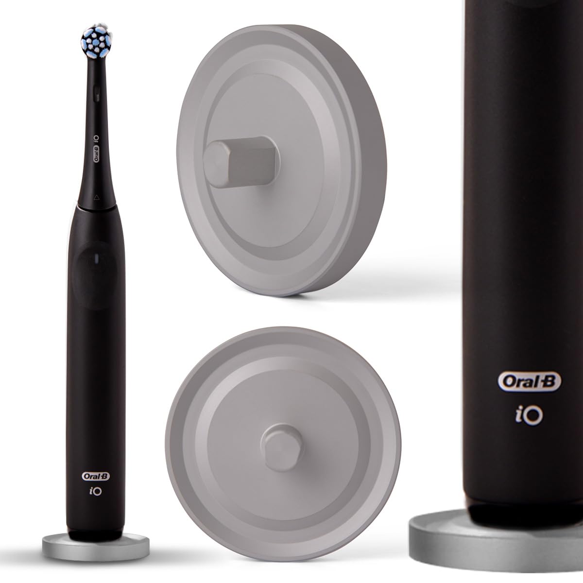 Relsy Silver Oral-B Compatible Electric Toothbrush Holder for Bathroom, Aluminum Oral B Toothbrush Holder With Hygienic Drip Capture Stops Toppling With Metal Toothbrush Stand - Pack of 1