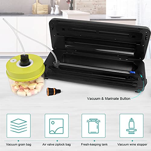 WANGXL Haushalts-Vakuumierer Mit Rollenhalter Sous Vide Food Packer FüR Die Lebensmittelaufbewahrung… – Bild 6