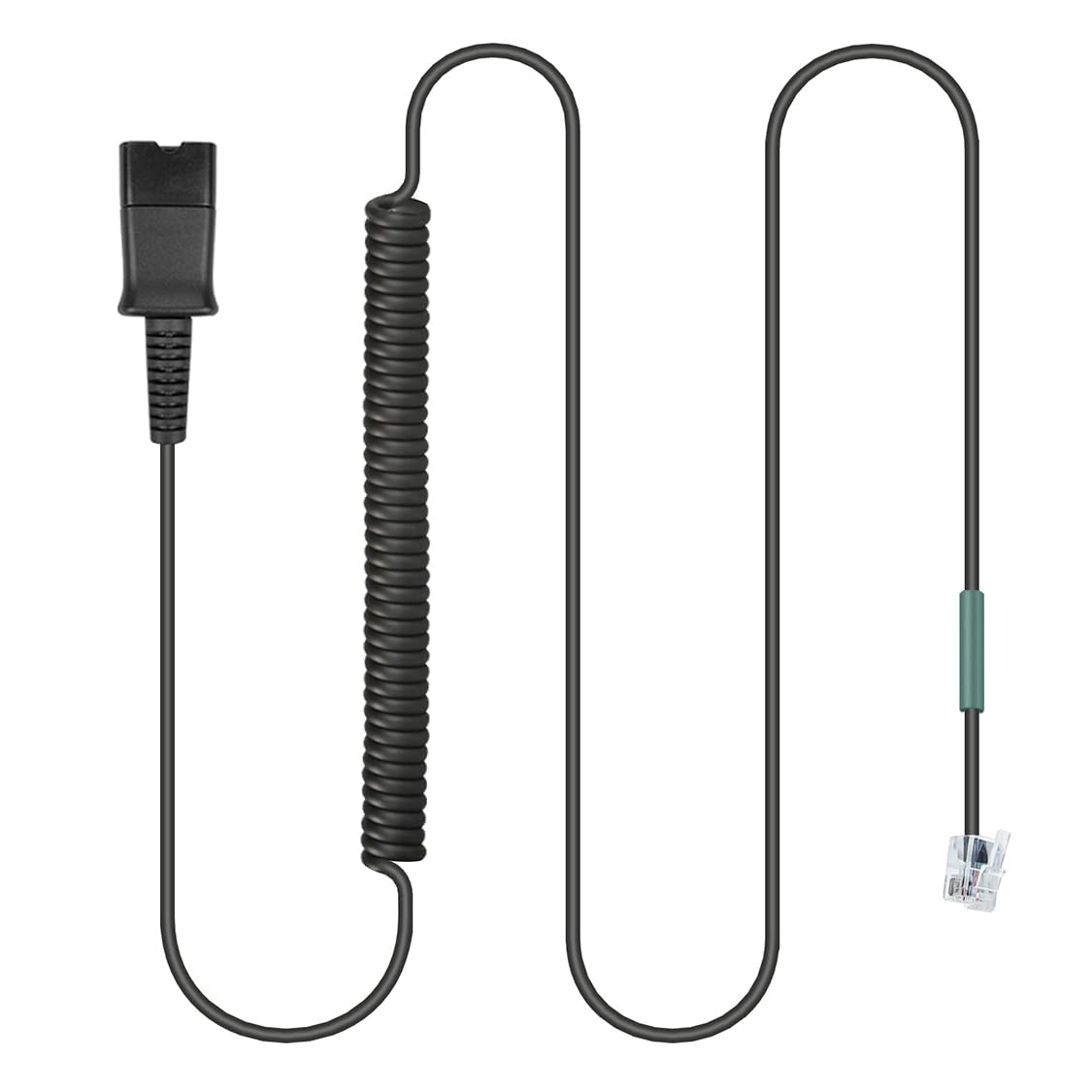 U10P RJ9 Headset Adapter for Plantronics Quick Disconnect Headset QD Cord Cable Compatible with Polycom VVX411 VVX410 VVX311 Avaya 1408 BT Converse ShoreTel NEC Aastra Mitel Nortel Landline Phones