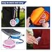 Eastshining Collapsible Travel Portable Cup Telescopic Outdoor Camping Mug with Food-Grade Silicone Pocket-Sized Drinking Water Wine for Hiking Picnic 6.7oz（200ml） with Lid-Blue and Rose Red