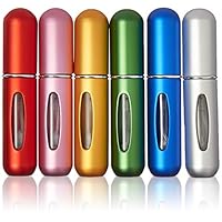 Futureup 6 Pack - 5 Milliliter Mini Refillable Perfume Atomizer Bottle, Refillable Perfume Spray, Scent Pump Case, Perfume Atomizer Refillable Travel, Multicolor