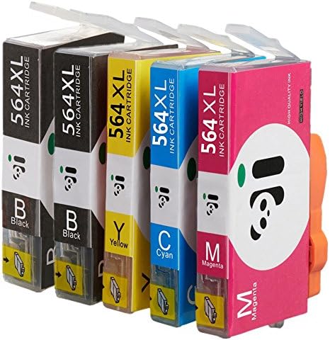 Inkheart Compatible Ink Cartridge Replacement for HP 564 XL , Compatible with HP Photosmart 5520 6520 6510 7510 7520 7515 C6380 C310a B8550 Officejet 4620 Deskjet 3520 Printers (2B+1C+1M+1Y)
