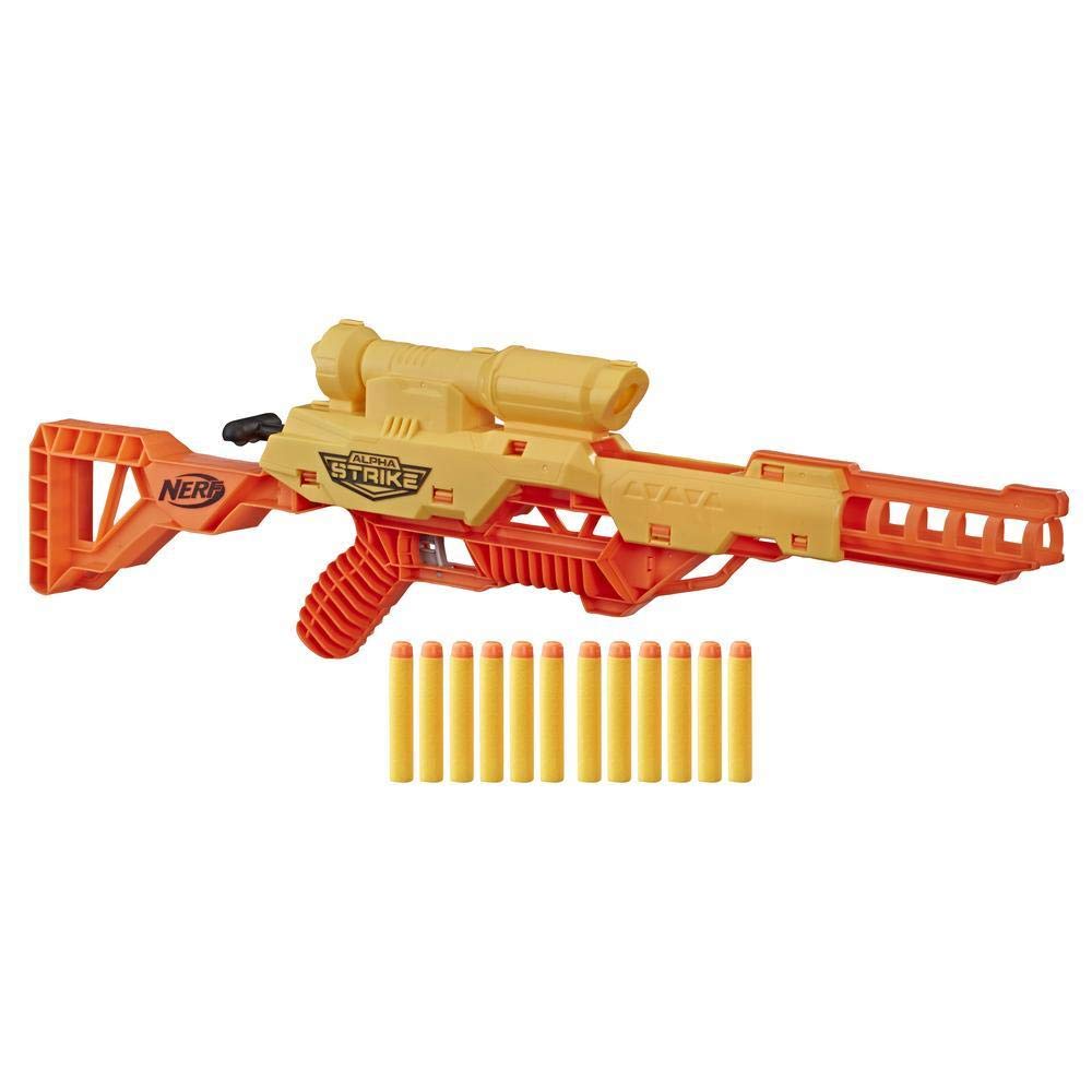 Nerf Alpha Strike Wolf LR-1 Toy Blaster with Targeting Scope - Includes 12 Official Nerf Elite Darts - For Kids, Teens, Adults