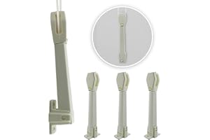 Amazing Drapery Hardware Spring Loaded Cord Tensioner for Cord Loops - Ivory, Wall or Floor Mount - 4 Pack