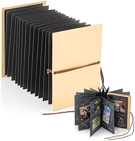 Scrapbook, 6 x 8 inch 54 Pages Photo Albums, DIY Kraft Paper for Wedding Birthday Anniversary Christmas Graduation Valentines Day Gifts
