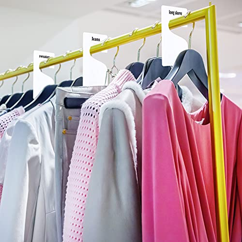 20 Pieces Clothing Rack Size Dividers Blank Clothing Rack Divider 5.7 x