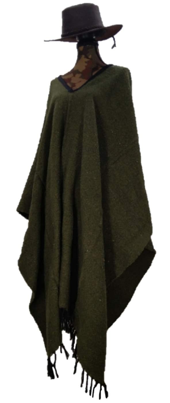 Accessories Sharpshooter Eastwood Style Spaghetti Western Solid Color Designer  Poncho with Hat foretadrenaline.com