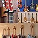 VEIDIA 6-Pack Guitar Stands Guitar Holders Guitar Wall Mounts Hardwood Guitar Hanger Wall Hooks with Screws for All Size Guitars, Bass, Mandolin, Banjo, Ukulele
