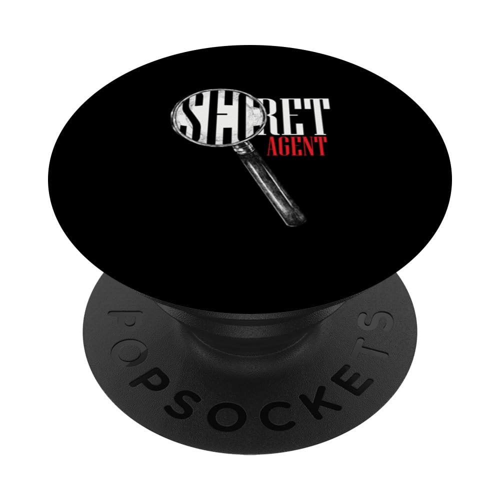 Funny Secret Agent | Detective Magnifying Glass PopSockets Adhesive PopGrip