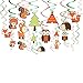 Yaaaaasss! 30 Ct Woodland Animals Hanging Swirl Decorations Forest