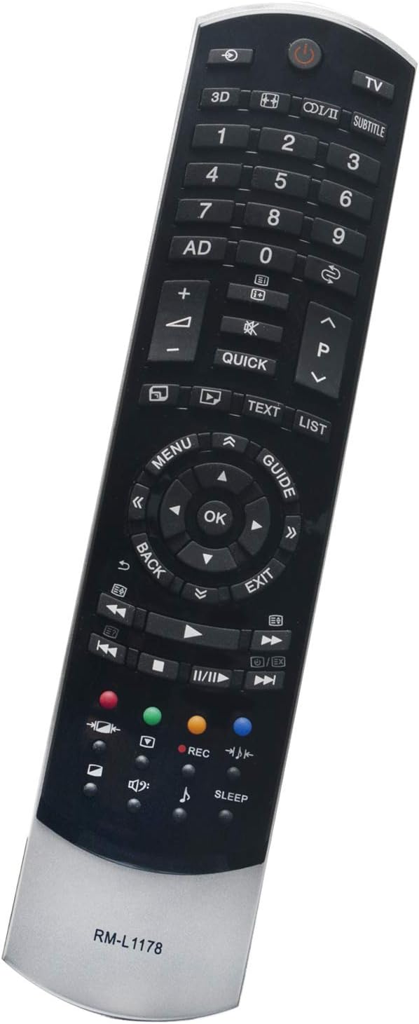 ALLIMITY RM-L1178 Remote Control Replace for Thoshiba LCD Color TV CT-90366 CT-90367 CT-90368 CT-90369 CT-90388 CT-90395 CT-90404 CT-90405 CT-90408