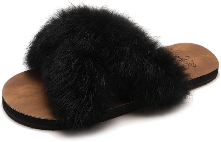 fuzzy slip ons