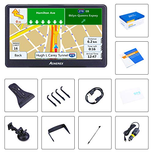 GPS Navigation car,[2019 Upgraded Version] 7 inch HD Capacitive Touch Screen GPS Navigation System with 8G Memory, Attach Sunshade,Free Lifetime Maps - Thumbnail 5