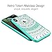 SmartLegend iPhone Xs Max Case, Girls Women Slim Anti-Slip Clear Hybrid Hard PC + TPU Bumper Mandala Floral Shockproof Full-Body Protective Phone Cover for iPhone Xs Max 6.5 Inch- Mint