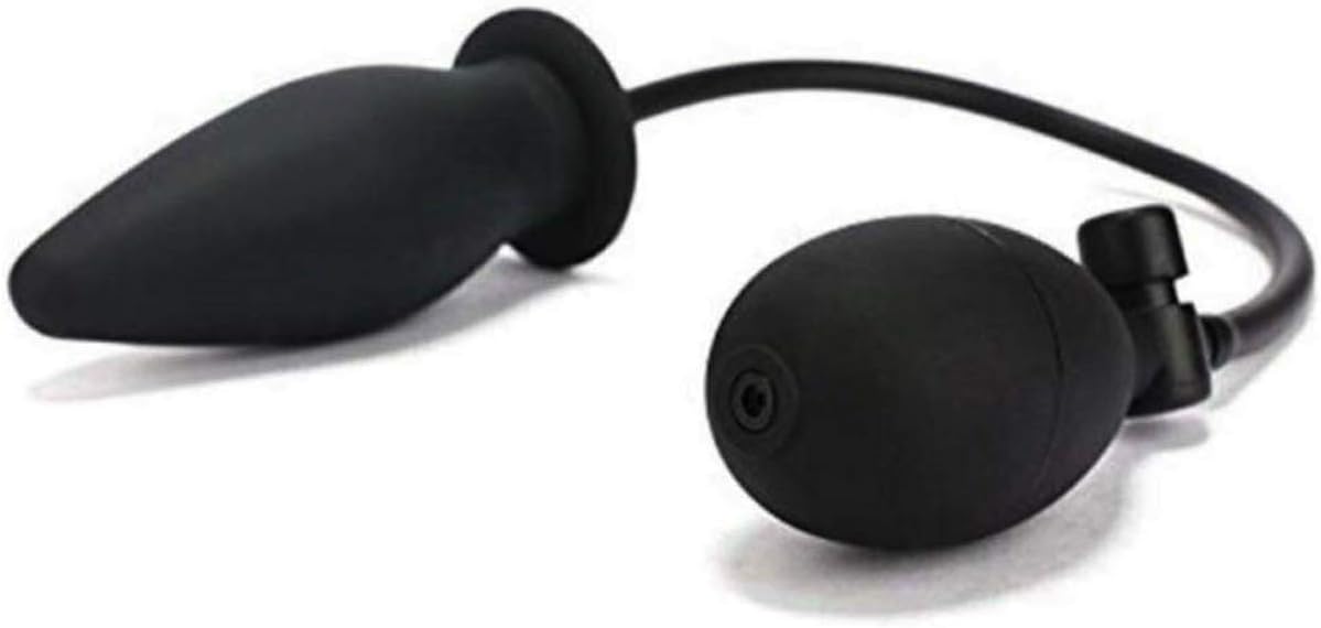 Adult Inflatable Expandable Balloon Plug with Pump Black Object2653
