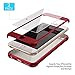 ORETECH Compatible with iPhone 6 Case, iPhone 6s Case, with [2X Tempered Glass Screen Protector] 360° Full Body Heavy Duty Shockproof Anti-Scratch Rubber Silicone Case for iPhone 6/6s 4.7 inch - Red