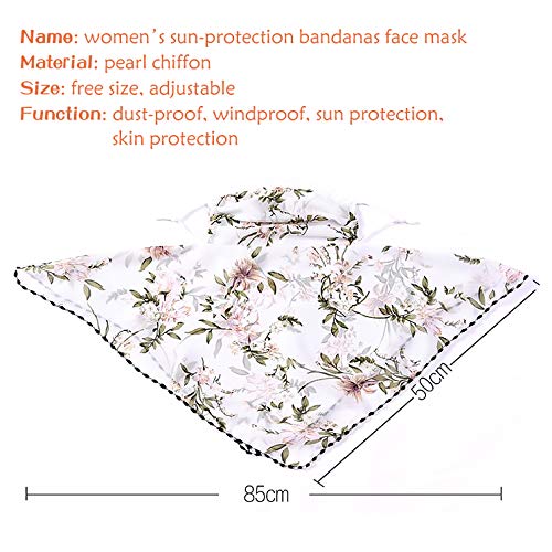 Outdoor Women\'s Sun Protection Anti-Dust Bandanas Cycling Chiffon Face Cover Multifunctional Scarf Mask (Yellow)