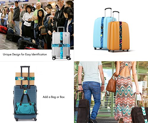 Vincent Van Gogh Irises Travel Luggage Strap Suitcase Security Belt. Heavy Duty & Adjustable. Must Have Travel Accessories. TSA Compliant. 1 Luggage Strap & 1 Add A Bag Strap. 2-Piece Set. - Thumbnail 4