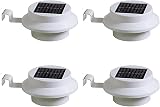 Solarize Set of 4 Solar Gutter Fence Lights White 12x12x6 cm view 1